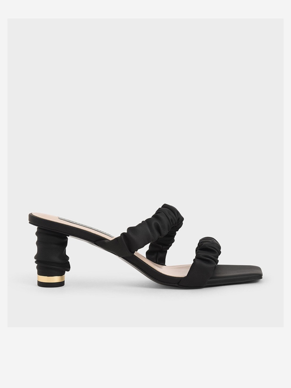 Charles & Keith Ruched Strap Mules